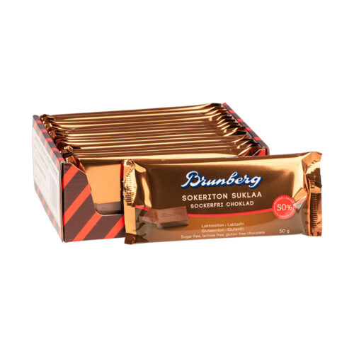 Brunberg Sokeriton ja Laktoositon suklaa 50% 50 g x 15 kpl